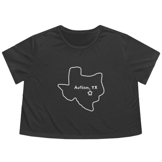 Discover autism texas 2024 Flowy Cropped Tees