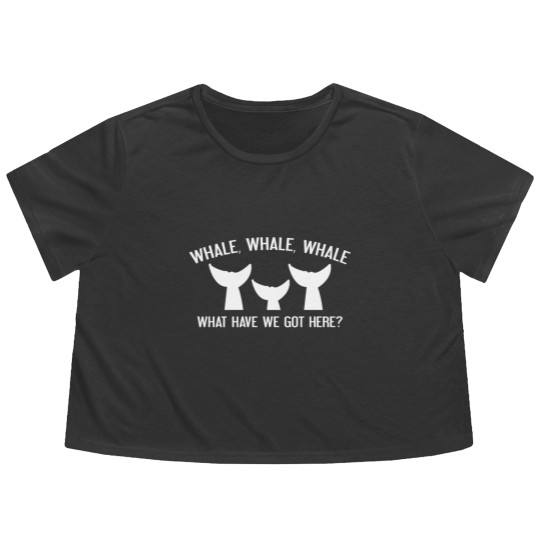 Discover Whale Whale Whale Flowy Cropped Tees