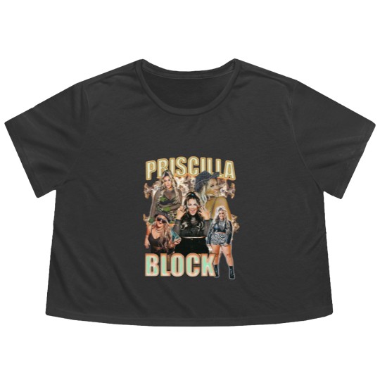 Discover Vintage Priscilla Block 90s Flowy Cropped Tees, Retro Priscilla Block Bootleg Flowy Cropped Tees