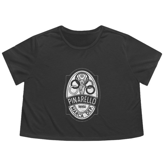 Discover Pinarello vintages Italian Cycling Tour de France Made in Italy Badge Flowy Cropped Tees