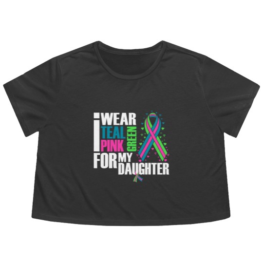 Discover Metastatic Breast Cancer Ribbon Daughter Cancer Awareness Flowy Cropped Tees