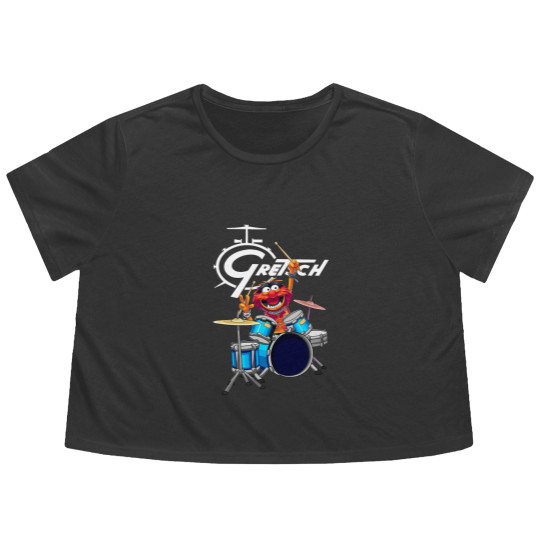 Discover The Muppet Show Animal Playing Gretsch Drums Flowy Cropped Tees