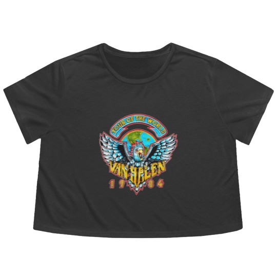 Discover VAN TOUR HALEN 1984 Flowy Cropped Tees