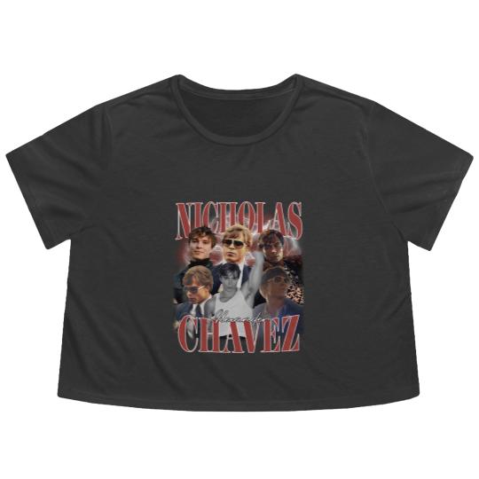 Discover Nicholas Chavez Flowy Cropped Tees, Nicholas Alexander Chavez Retro Flowy Cropped Tees
