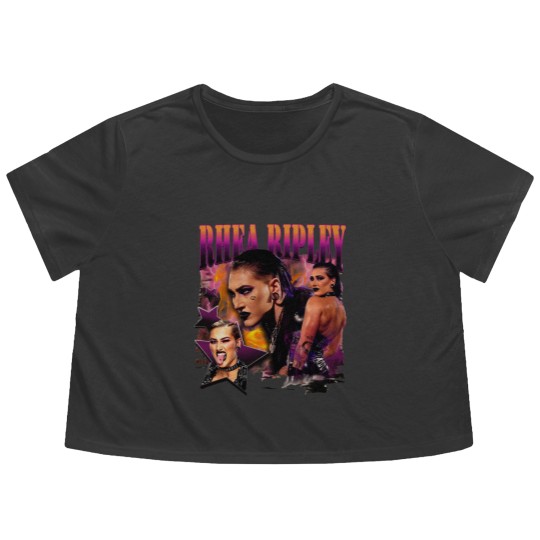 Discover Rhea Ripley  vintage Rhea Ripley Flowy Cropped Tees style Flowy Cropped Tees great gift