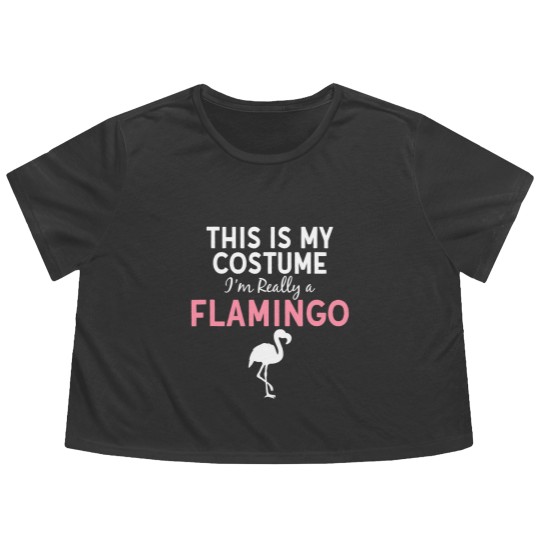 Discover Pink Flamingo This Is My Costume Im a Flamingo Halloween Funny Costume 578 Flamingos Flowy Cropped Tees