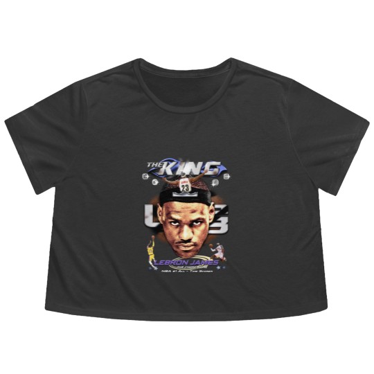 Discover Lebron James Flowy Cropped Tees, Basketball Flowy Cropped Tees, Classic 90s Graphic Flowy Cropped Tees