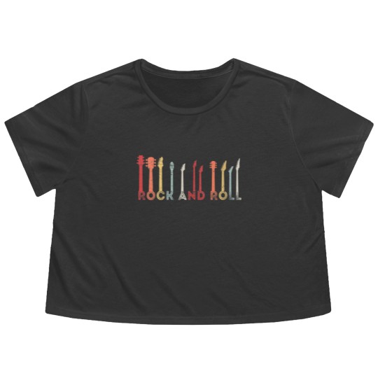 Discover Vintage Rock And Roll Classic Concert Band Cool Flowy Cropped Tees