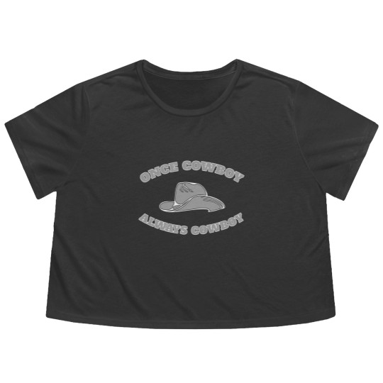 Discover Once cowboy always Cowboy Sherrif Western cowboy Flowy Cropped Tees