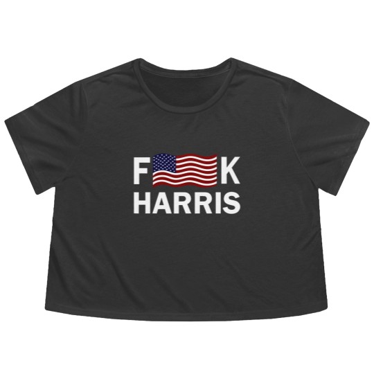 Discover F Kamala Harris Conservative Republican FKH Political Humor Unisex Flowy Cropped Tees