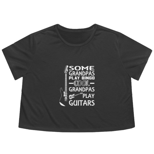 Discover Some Grandpas play Bingo Cool Grandpas play Guitars Flowy Cropped Tees