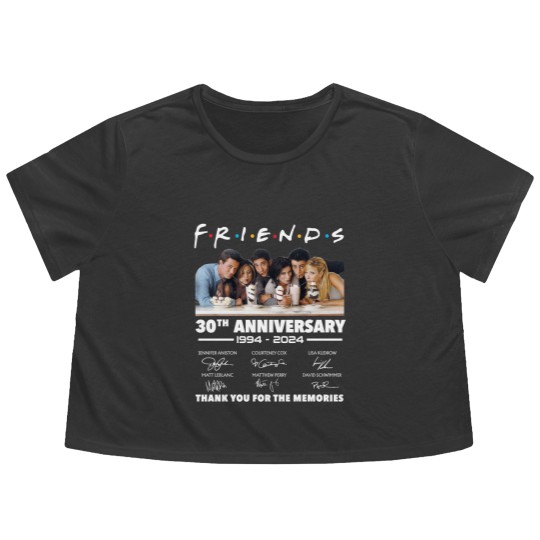 Discover Friends 30th Anniversary 1994 - 2024 Thank You Flowy Cropped Tees