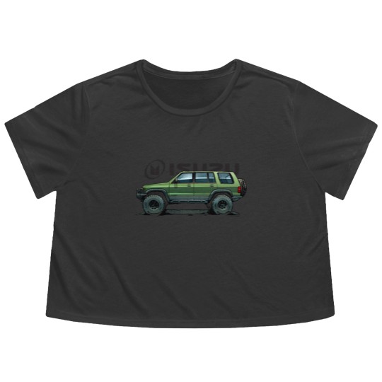 Discover 2nd Gen Isuzu Trooper - Green Flowy Cropped Tees