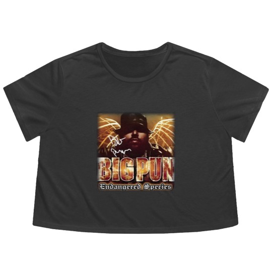 Discover Big Pun Endangered Species Album Flowy Cropped Tees, Big Pun Tour Flowy Cropped Tees