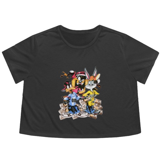 Discover Vtg Y2k Looney Toons Swap Meet Bootleg Jewels Cartoon Flowy Cropped Tees
