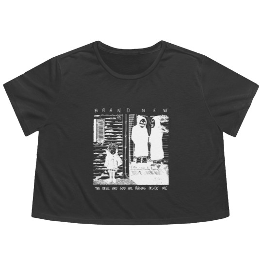Discover The Devil and God are Raging Inside Me (White vr.) - Fanartwork Flowy Cropped Tees