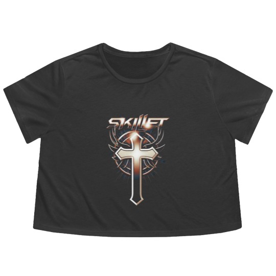 Discover Skillet Vintage Skillet Logo Flowy Cropped Tees