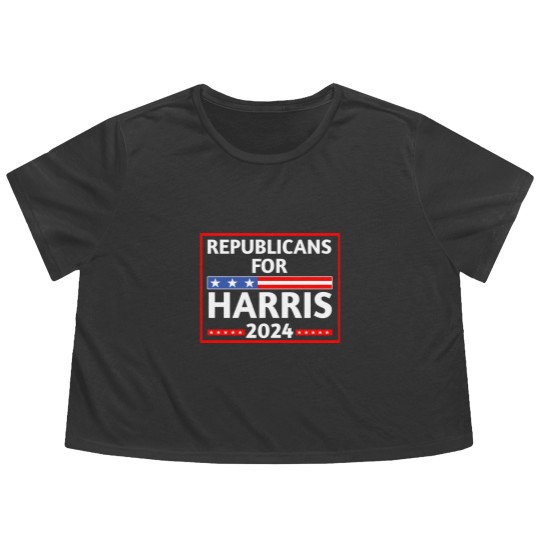Discover Republicans-for-harris - Republicans For Harris - Flowy Cropped Tees
