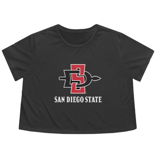 Discover San-Diego-State Flowy Cropped Tees