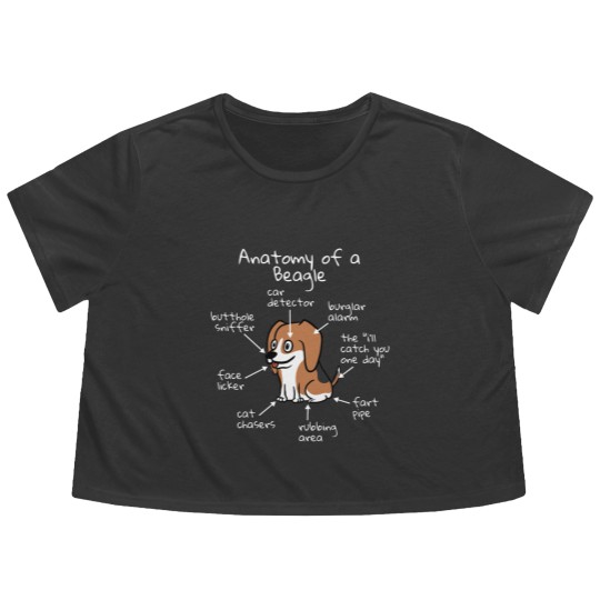 Discover Anatomy Of A Beagle Flowy Cropped Tees