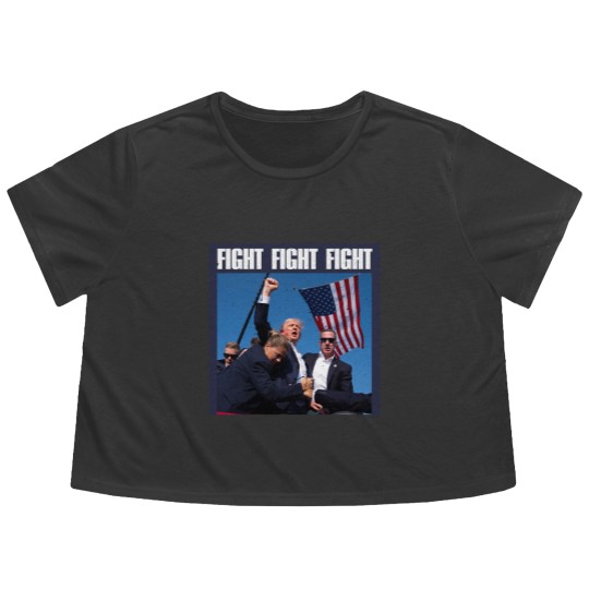 Discover Trump Fight Fight Fight - Trump Fight - Flowy Cropped Tees