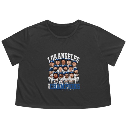 Discover Los Angeles Los Angeles champions 2020 forDodgers fans Flowy Cropped Tees