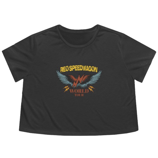 Discover word tour reo Flowy Cropped Tees