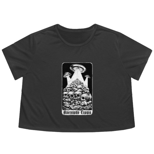 Discover Aversions Crown Flying Saucers Flowy Cropped Tees