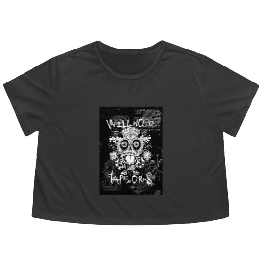 Discover Will Wood and The Tapeworms Artwork Design Flowy Cropped Tees