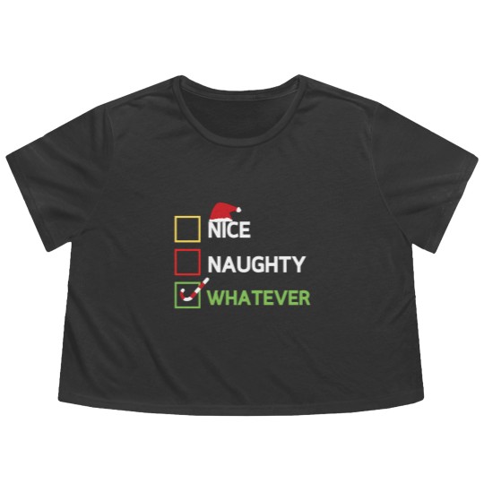 Discover Nice Naughty Whatever Flowy Cropped Tees