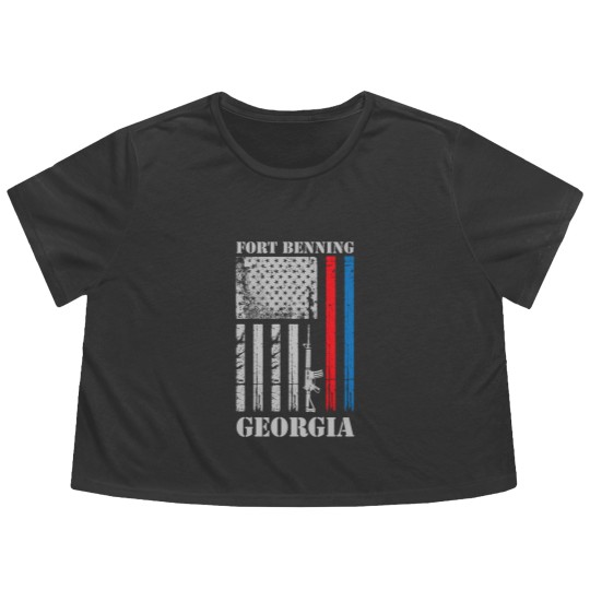 Discover Fort Benning Georgia UsArmy Flowy Cropped Tees