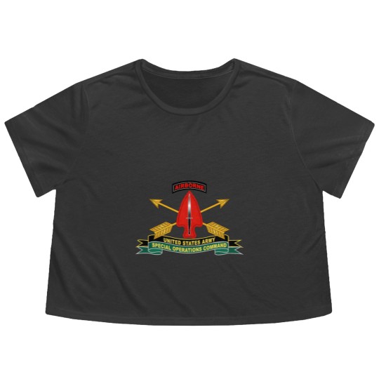 Discover Army US Army Special Operations Command Sine Pari Flowy Cropped Tees