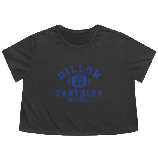 Discover Dillon Panthers Football - 33 Tim Riggins - vintage logo Flowy Cropped Tees
