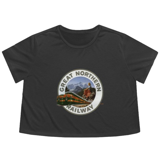 Discover Great-Northern-Railway Flowy Cropped Tees