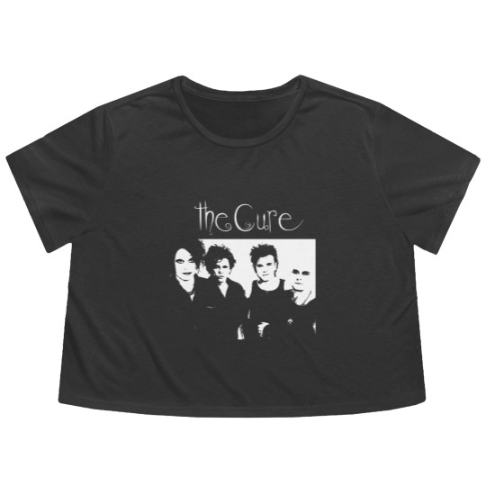 Discover The Cure, The Cure merch, cure, The Cure music, The Cure tour Flowy Cropped Tees
