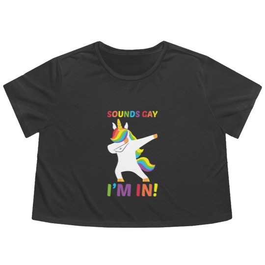 Discover Sounds Gay I_m In Sounds Gay I_m In Flowy Cropped Tees