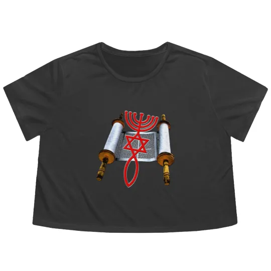 Discover Torah Messianic Seal Flowy Cropped Tees