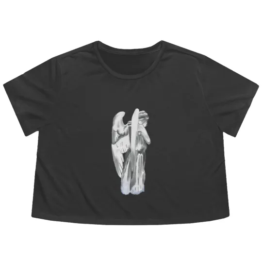 Discover Weeping angel - Doctor Who - blue - Doctor Who - Flowy Cropped Tees