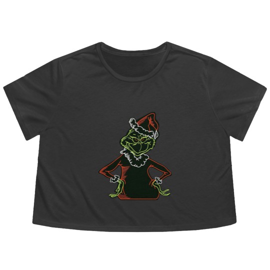 Discover Neon funny character - funny character Stole Christmas - Flowy Cropped Tees