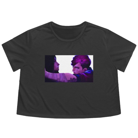Discover Vi and Caitlyn - You're Hot Cupcake Scene - Vi And Caitlyn - Posters and Art Prints Flowy Cropped Tees