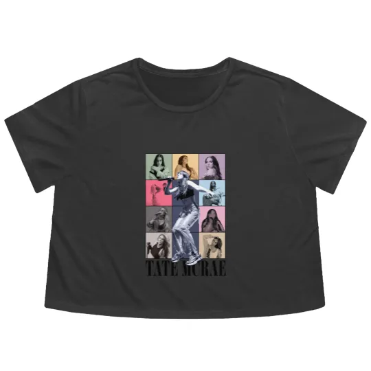 Discover Tate McRae Flowy Cropped Tees, Tate Mcrae Wanna Be Tate Mcrae Flowy Cropped Tees