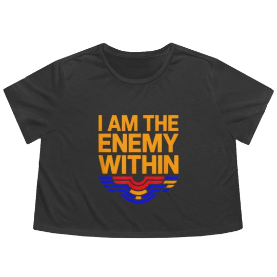 Discover I Am The Enemy Within Flowy Cropped Tees Flowy Cropped Tees