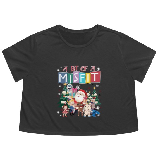 Discover Misfit Toys Christmas Flowy Cropped Tees | A Bit Of A Misfit Flowy Cropped Tees