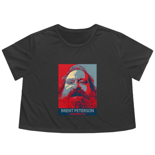 Discover Vote Brent Peterson 2024! Flowy Cropped Tees