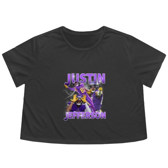 Discover Justin Jefferson Flowy Cropped Tees, Justin Jefferson Flowy Cropped Tees, Justin Jefferson Merch,Justin Jefferson Flowy Cropped Tees