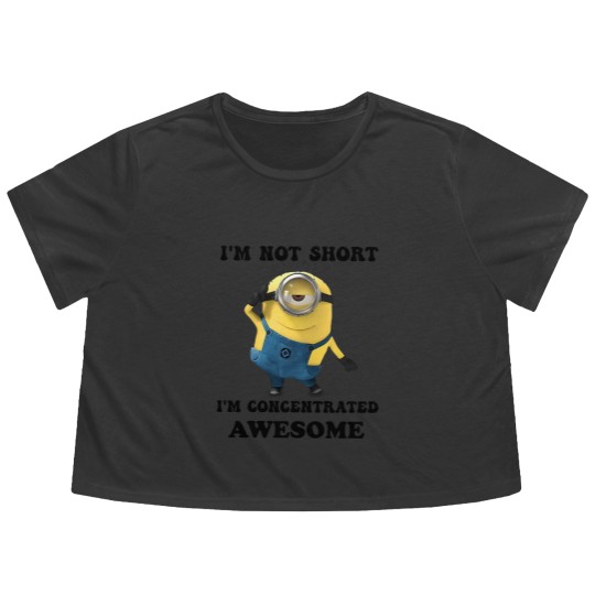 Discover Minions I'm Not Short I'm Concentrated Awesome The Rise of Gru Graphic Flowy Cropped Tees