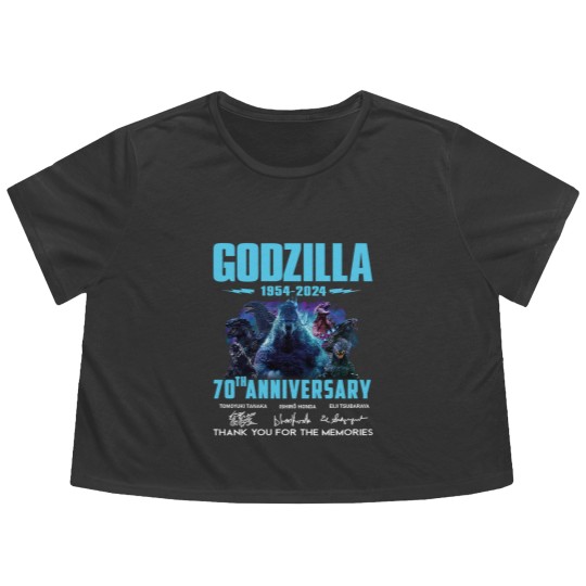 Discover God zilla 1954-2024 70th Anniversary Thank You Flowy Cropped Tees, God zilla Flowy Cropped Tees
