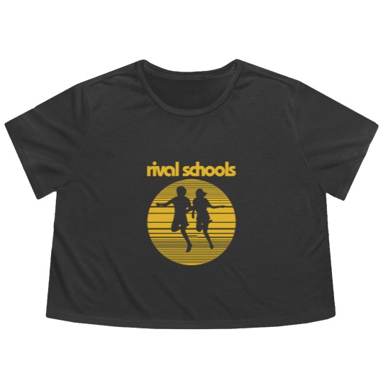 Discover Rival Schools Logo Yellow 17 Flowy Cropped Tees