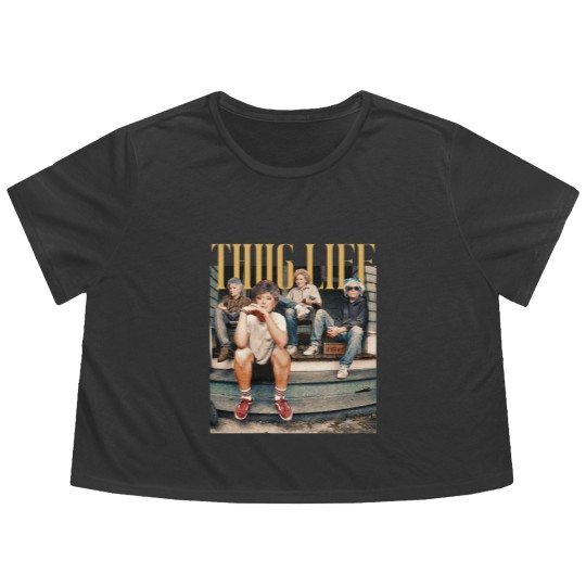 Discover Thug Life Stay Golden Flowy Cropped Tees Womens Vintage Flowy Cropped Tees 80s TV Flowy Cropped Tees Retro Womens Funny Flowy Cropped Tees Trendy  Womens Oversized Gift For Her
