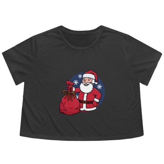 Discover Vault Santa - Falllout - Flowy Cropped Tees